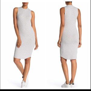 Cupcakes & Cashmere Gray Rib Knit Dress Large NWT